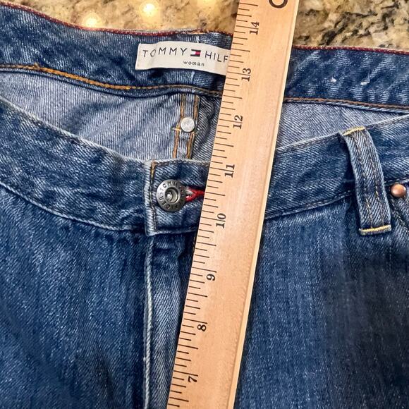 Tommy Hilfiger Women’s Plus Size 18 High Waisted Boyfriend Blue Jean Short Retro - Picture 6 of 8